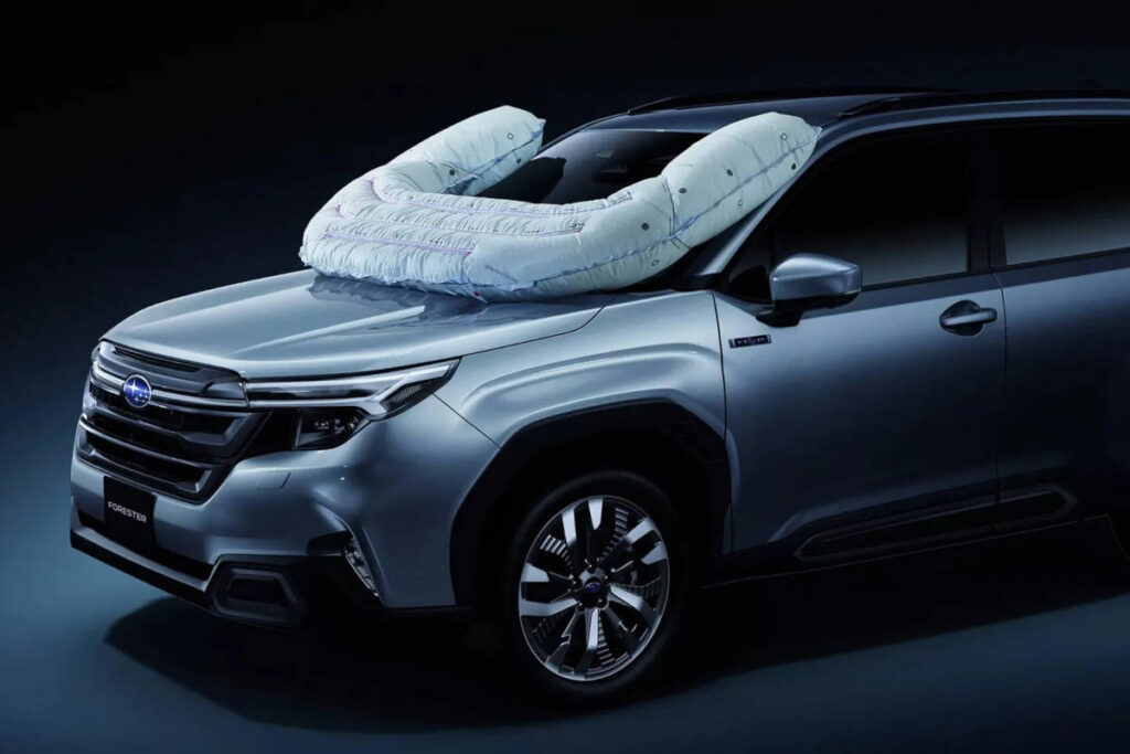 Airbag exterior de Subaru para proteger a ciclistas